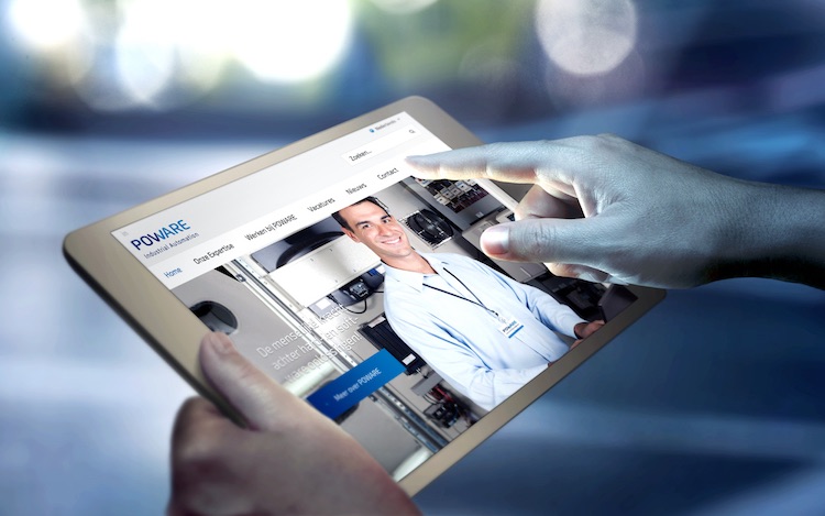 POWARE Industrial Automation Website bekijken op tablet, smartphone.